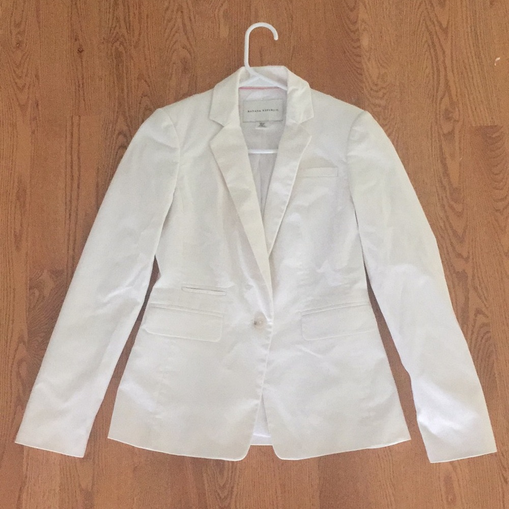 Banana republic white blazer